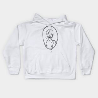 Horror Mirror on the wall | Minimalist dark illustration | Part 5 Kids Hoodie